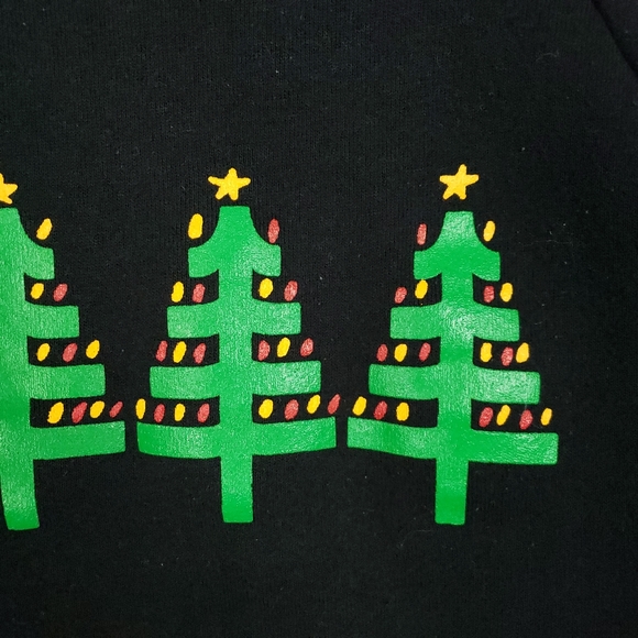 Vintage 80s 90s Jerzees Christmas Tree Crewneck Jerzees Sweatshirt Sweater Ugly - Picture 5 of 9